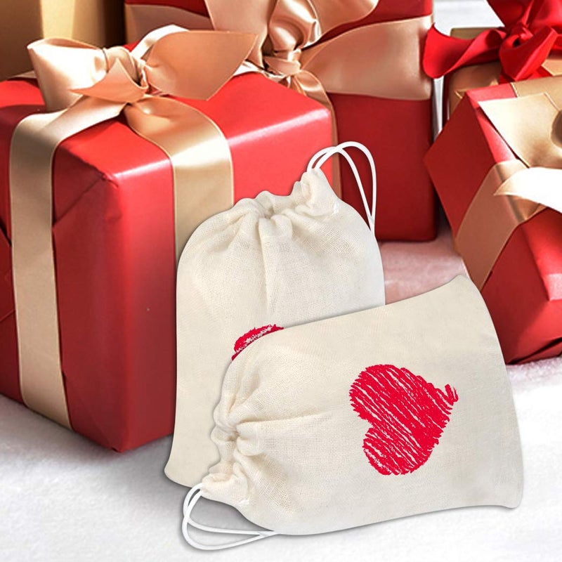 Tayfremn Cotton Drawstring Bags, Reusable Muslin Bag Natural Cotton Bags with Drawstring Produce Bag Bulk Gift Bag Jewelry Pouch for Party Wedding Home Storage, Natural Color (3 by 4 Inches) - Image 5